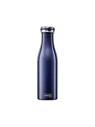LURCH | Bouteille isotherme - Bouteille thermos en acier inoxydable 0,5 l Anthracite Métallique | dunkelblau